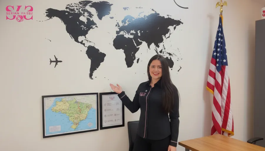 Imagem generativa de IA Serian Vistos no escritorio